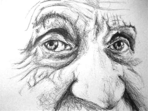 Wrinkly Face Drawing Wrinkles Drawing People Faces Mind Map Art