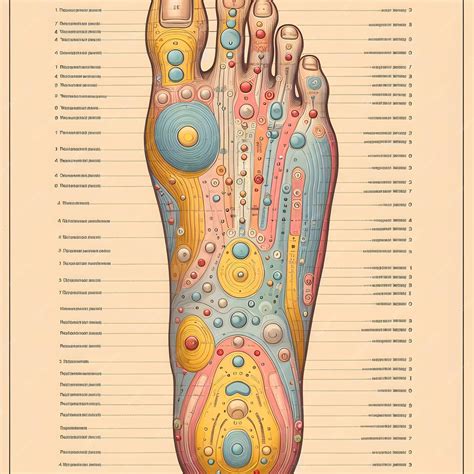 Premium Photo | A reflexology foot map poster displaying the various