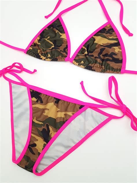 Camouflage With Pink Full Bikini Hunni Bunni