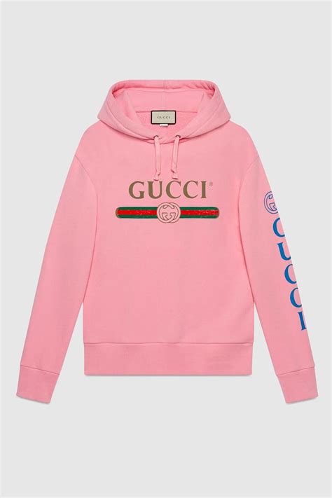 Gucci Pink Vintage Logo Hoodie with Dragon | Hypebae