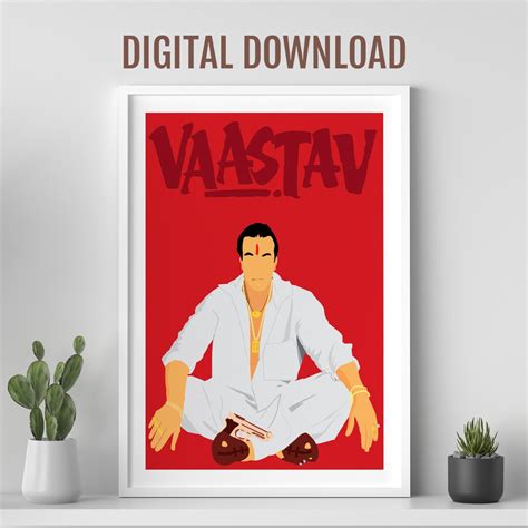 Sanjay Dutt Poster, Vaastav Movie, Unique Gift for Him, Desi Wall Art ...