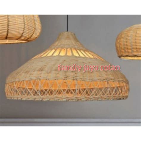 Jual Kap Lampu Rotan Jumbo Lampion Rotan Rattan Shopee Indonesia