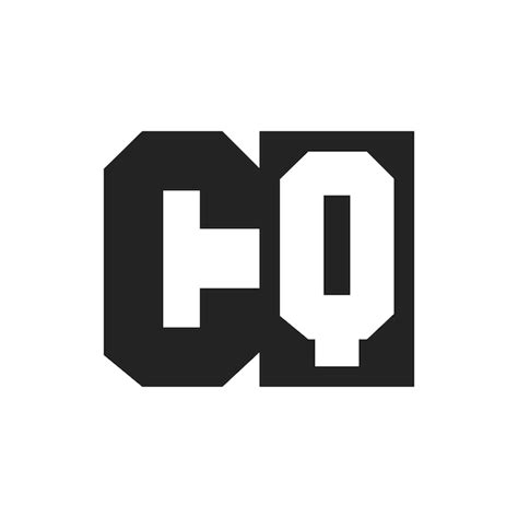premium vector initial letter cq logo design template cq logo