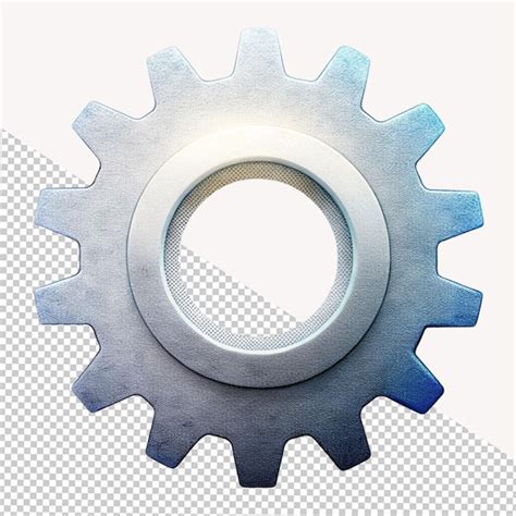 Premium Psd Gear On Transparent Background