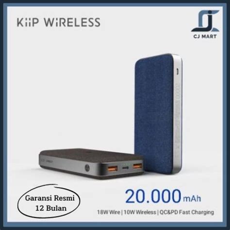 Jual KiiP Wireless Power Bank 10W Fast Charging PD QC 3 0 18W 20 000mAh