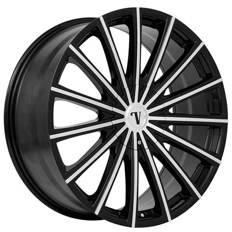 22 Velocity Wheels Vw10 Black Machined Rims Vc001 3