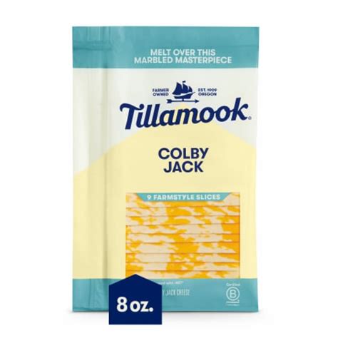 Tillamook Colby Jack Sliced Cheese Farmstyle Slices Oz Kroger