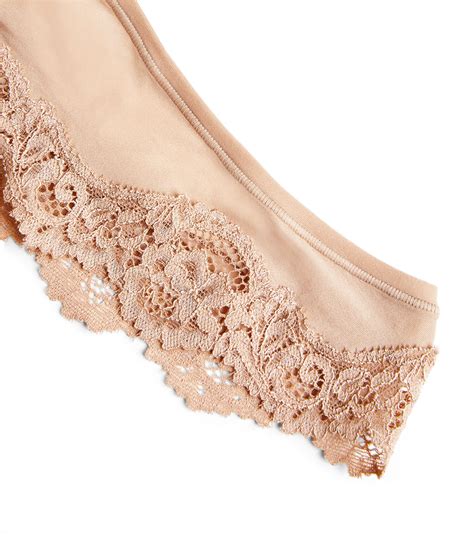 Womens Skims Nude Fits Everybody Lace Trim Dipped Thong Harrods Sa