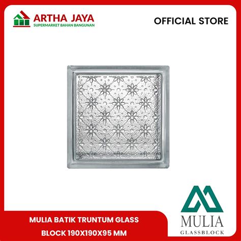 Jual Mulia Glass Block Motif Batik Truntum Kaca Penerangan 190x190x95 Mm Shopee Indonesia