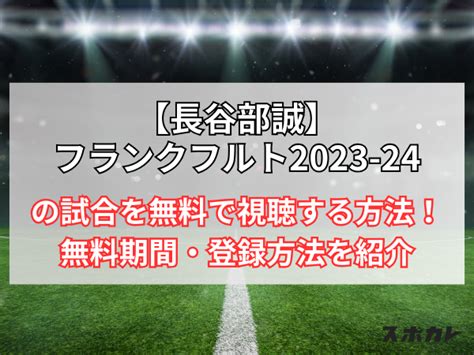 フランクフルトの試合はどこでみれる？料金・無料期間・登録方法を紹介 スポカレブログ