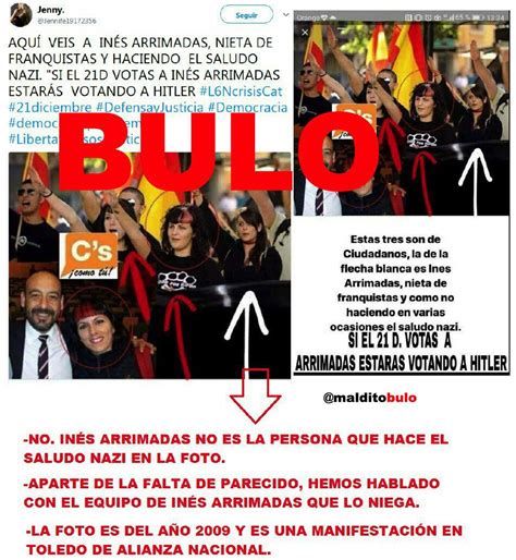 No Inés Arrimadas no es la que hace el saludo nazi en la foto