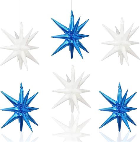 Amazon 6 Pcs Star Foil Balloons One Piece 14 Pointed Star Balloons