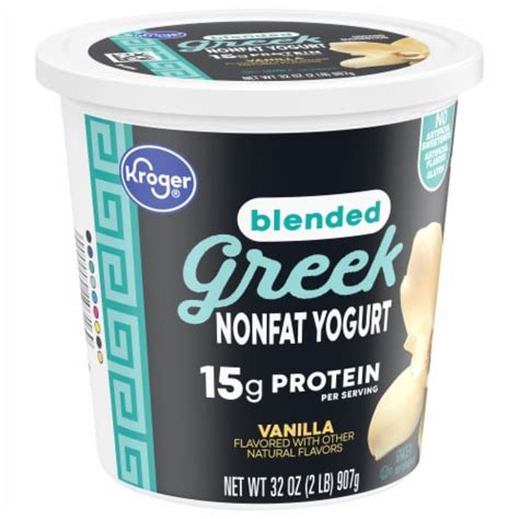 Kroger® Vanilla Nonfat Greek Yogurt Tub 32 Oz Kroger