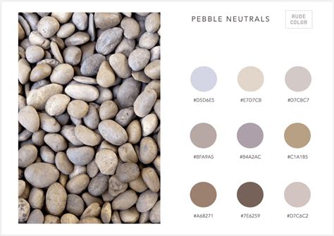 Stone & Pebble Color Charts | Pebble color, Color chart, Color