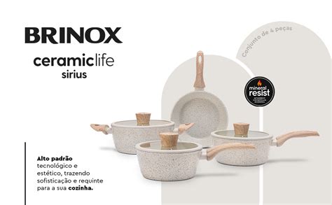 Jogo De Panelas Pe As Fundo De Indu O Antiaderente Ceramic Life