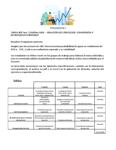 Tarea Ape Nro Unidad Dos Soluci N De Ejercicios Rendimiento