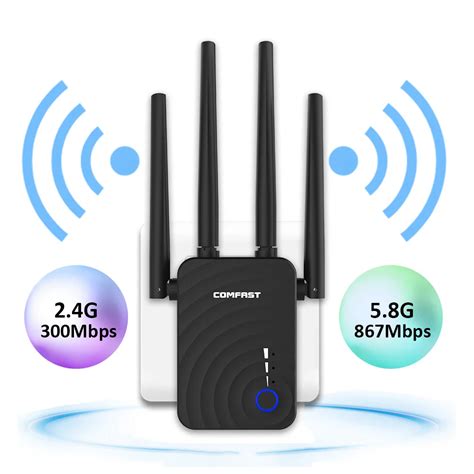 1200Mbps Long Range Extender Wifi Repeater 2 4G 5GHz Dual Band Wireless