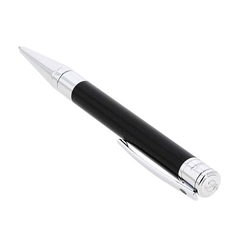 Stylo St Dupont Initial Bille Noir Et Chrom