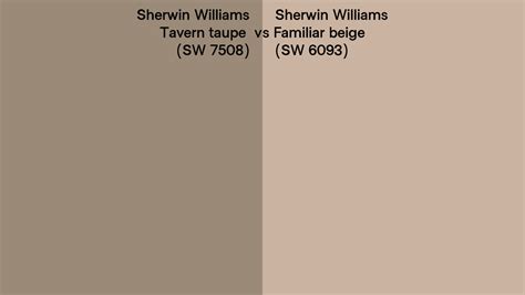 Sherwin Williams Tavern Taupe Vs Familiar Beige Side By Side Comparison