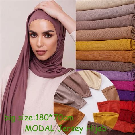 Plain Premium Long Modal Jersey Hijab Scarf Jersey Hijabs Scarve Women