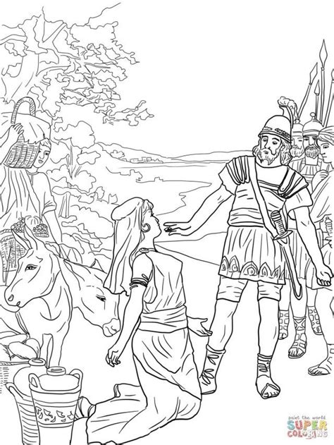 Printable David Nabal And Abigail Coloring Pages