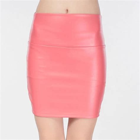 Mini Jupe En Cuir Pu Taille Haute Pour Fresda Dark Pink Cdiscount