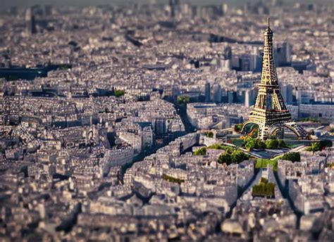 Tilt Shift Photo Still Of Paris Made Of Legos Studio Stable Diffusion