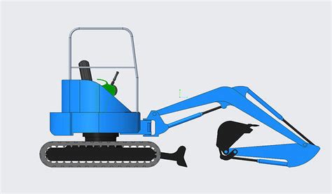 Mini Excavator D Model Cgtrader