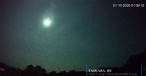 Meteoro Superluminoso Cruza Os C Us Do Rio Grande Do Sul Confira O