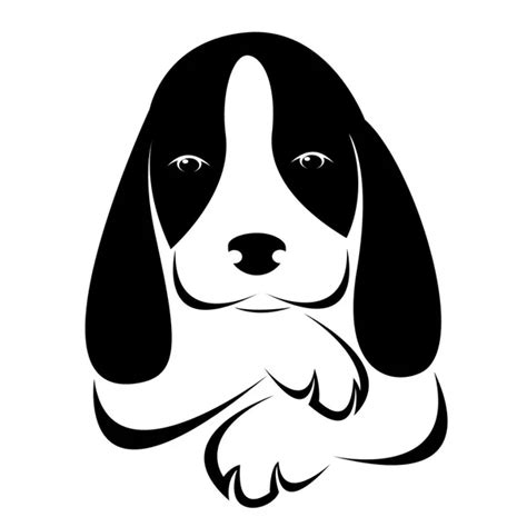 Dog Face Clip Art Black And White