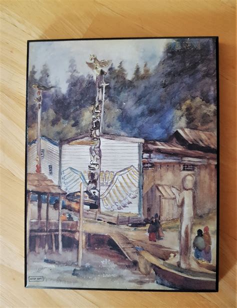 Emily Carr Totem Poles Framed Wood Picure Totem Poles Etsy