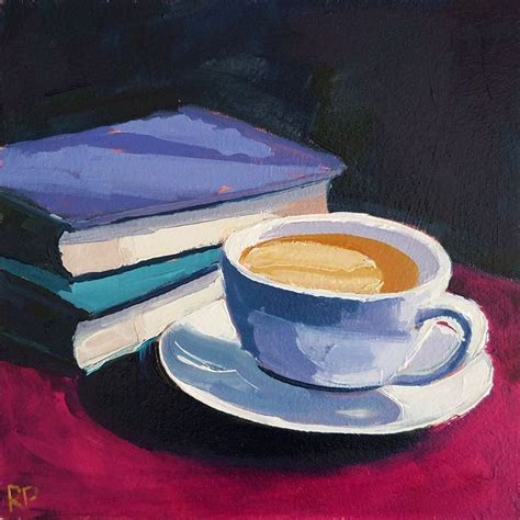 Still Life Small Canvas Art Coffee Painting Canvas Art Painting Oil