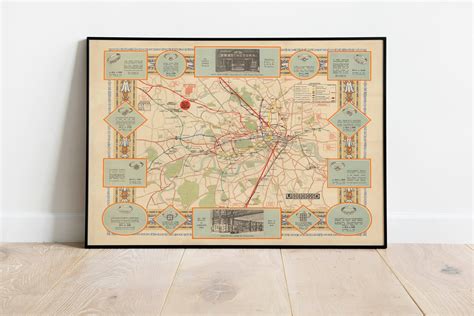 London Underground Map Print Art History London Map Wall - Etsy