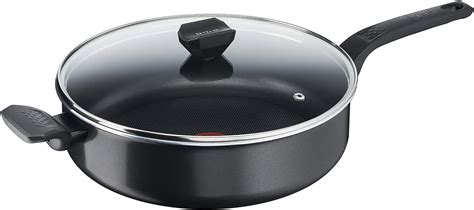 Tefal B55537 Easy Cook and Clean Sauté Pan 28 cm Including Glass Lid