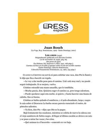 Obra literaria "Los amos" de Juan Bosch by RESS Español - Issuu