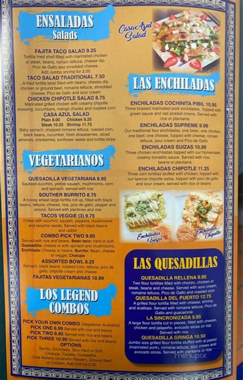 Online Menu Of Casa Azul Mexican Kitchen Conover NC