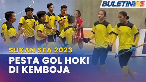 Sukan Sea Skuad Hoki Dalam Dewan Lelaki Wanita Terus Berpesta