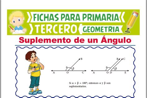 Suplemento De Un Ángulo Para Tercer Grado De Primaria Actividades