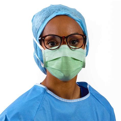 FLUIDSAFE Anti-Fog Surgical Mask: Clear Vision & Tie-On Design