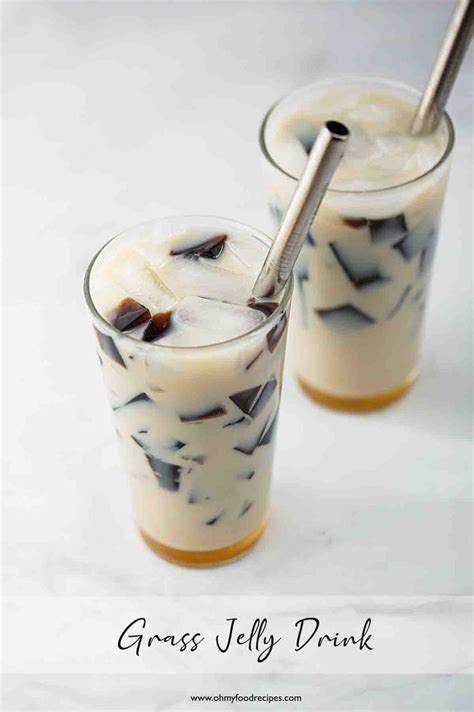 Grass Jelly Drink Recipe Grass Jelly Drink Grass Jelly Food Blog