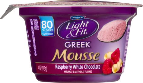 Dannon Light And Fit Nonfat Yogurt Greek Mousse Raspberry White Chocolate Dannon36632037718