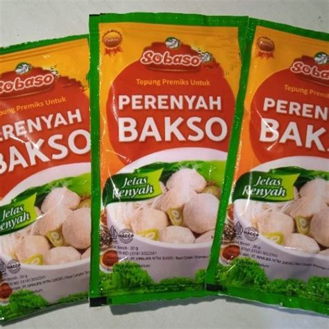 Jual Sobaso Perenyah Bakso 20gr Tepung Campuran Untuk Olahan Bakso