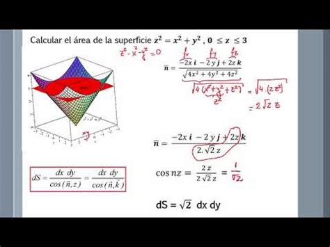 C Lculo Ii Integrales De Superficie C Lculo De Reas Youtube