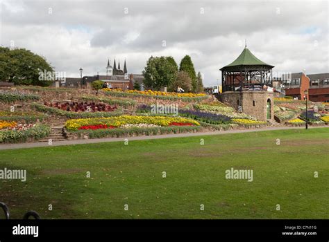 tamworth castle grounds in tamworth, staffordshire Stock Photo - Alamy