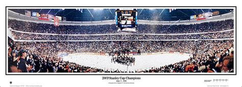 Anaheim Ducks 2007 Stanley Cup Champions Panoramic Poster Print