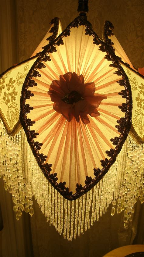 Silk Victorian Style Flower Tulip Lampshade On 1930s Etsy