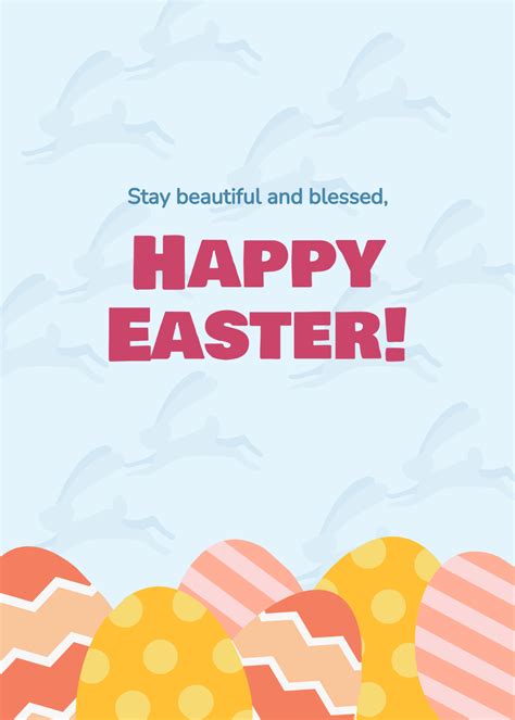 Free Happy Easter Greeting Card Template Edit Online And Download