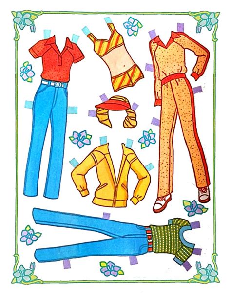 An Image Of Paper Doll Clothes