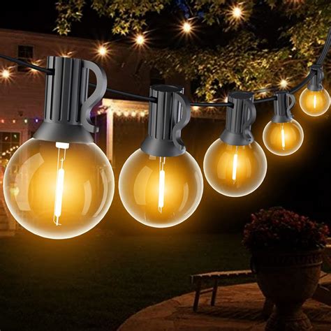 AVANLO LED Outdoor String Lights With Plastic Bulbs UPGRADE 50FT