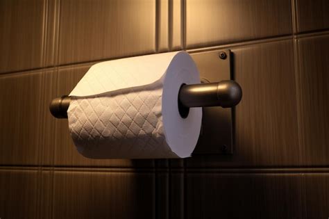 Premium Ai Image There Is A Roll Of Toilet Paper Hanging On A Wall